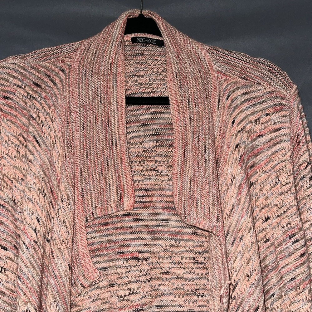 Asymmetric Drape Open Front Cardigan - image 6